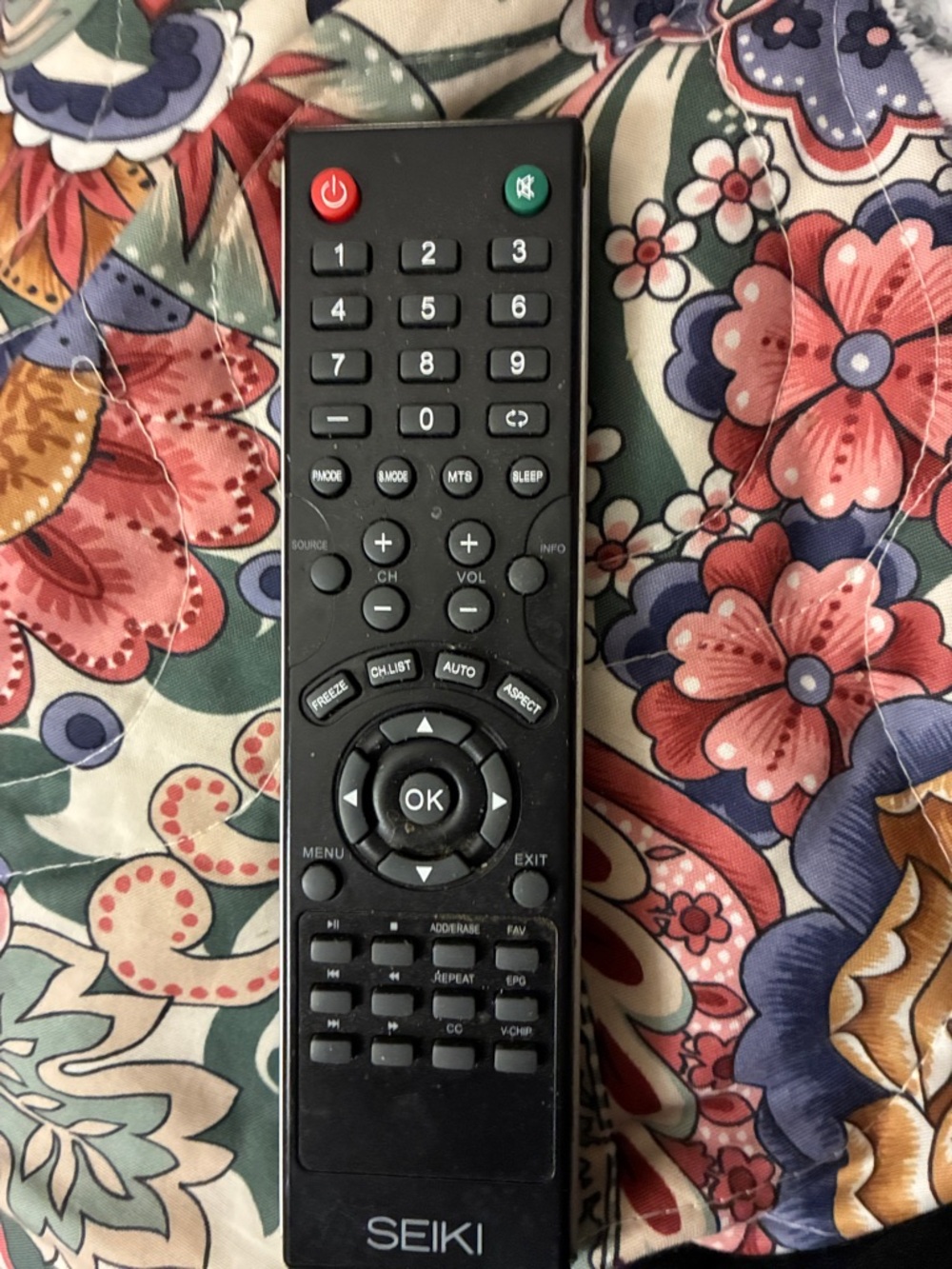 Seiki Black Universal TV Remote Control UNTESTED